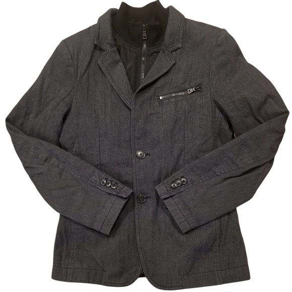 Mexx Other - Blazer Jacket Mens M Mexx Metropolitan Grey Zip up Slim w/ buttons